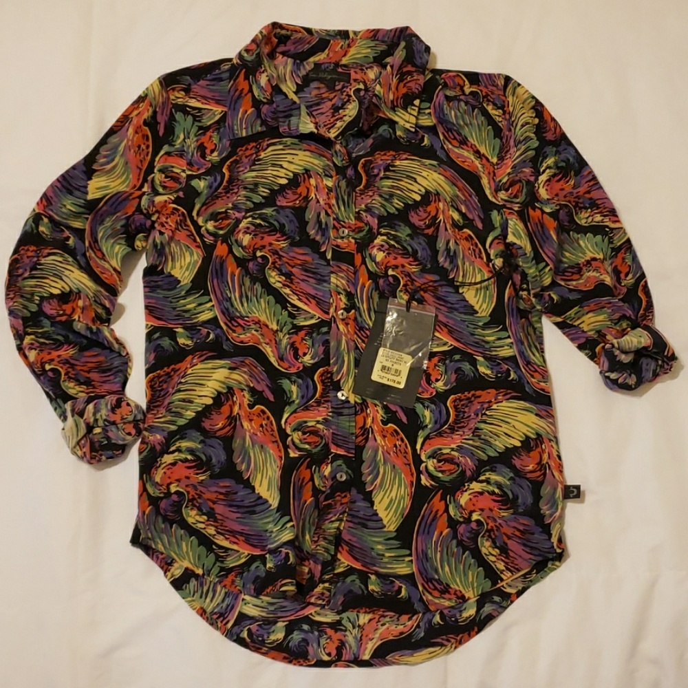 NWT Women's Silk True Religion Long Sleeve Shirt w/o Pockets